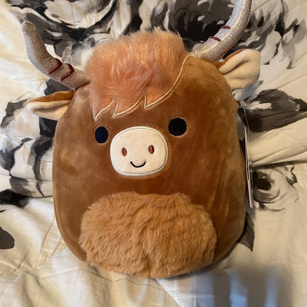 CALTON THE HIGHLAND COW SQUISHMALLOW 8” NWT
